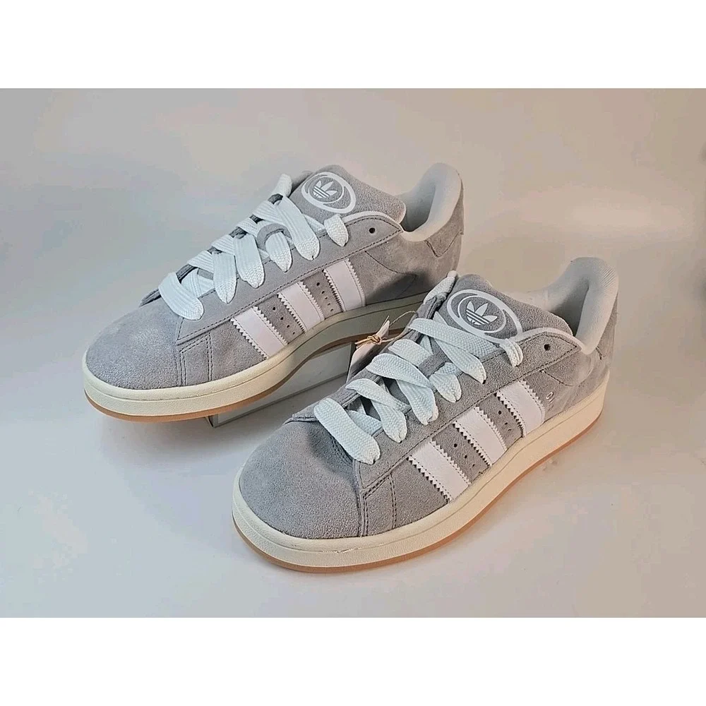 adidas Campus 00's Men's Low Top Shoes Gray/ White -‎ HQ8708 Men 10.5 Woman 11.5